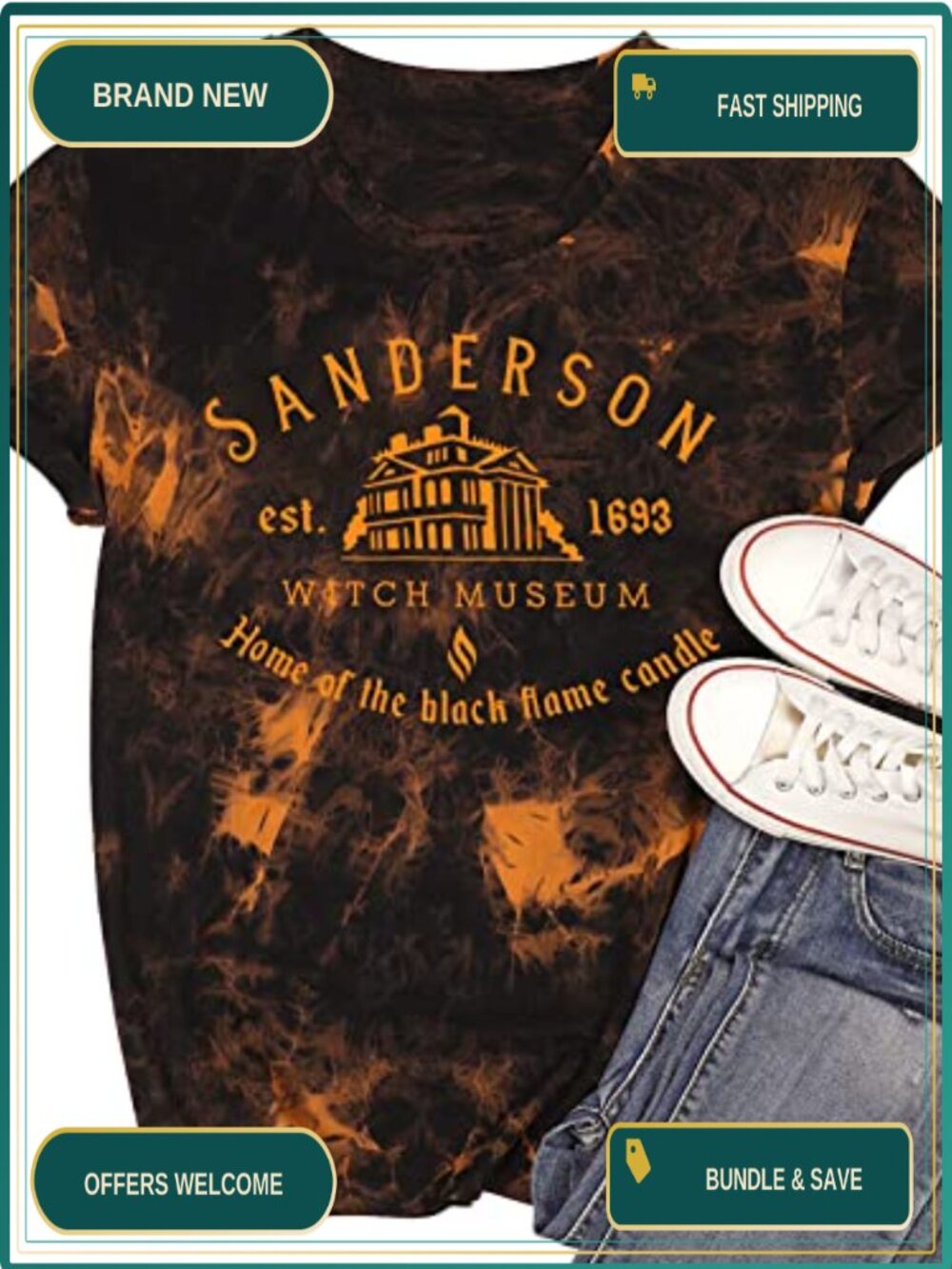Hocus Pocus Sanderson Sisters Graphic T-Shirt Women Halloween Letter Print Fall